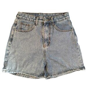 highwaisted cotton denim jean shorts